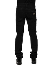 Dolce & Gabbana Black Cotton Skinny Denim Jeans