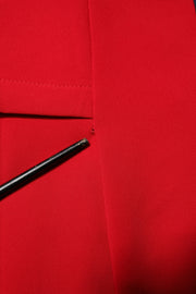 Armani Exchange Red Above Knee Long Sleeves Sheath Dress