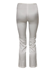 Dolce & Gabbana Ivory Silk Tapered High Waist Pants