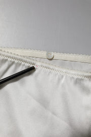 Dolce & Gabbana Ivory Silk Tapered High Waist Pants