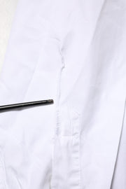 Dolce & Gabbana White Rose Embroidery Collared Shirt Top