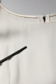 Dolce & Gabbana White Round Neck Short Sleeves Blouse Top