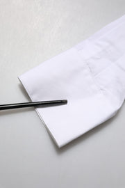 Dolce & Gabbana White Crystal Embellished Collared Shirt Top