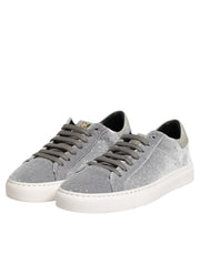 HIDE & JACK Gray Suede Low Top Lace Up Sneakers Shoes