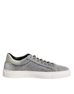 HIDE & JACK Gray Suede Low Top Lace Up Sneakers Shoes