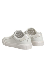 HIDE & JACK White Leather Low Top Lace Up Sneakers Shoes