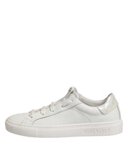 HIDE & JACK White Leather Low Top Lace Up Sneakers Shoes