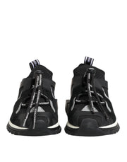 Dolce & Gabbana Black White Logo Sorrento Sneakers Shoes