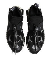 Dolce & Gabbana Black White Logo Sorrento Sneakers Shoes
