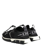 Dolce & Gabbana Black White Logo Sorrento Sneakers Shoes