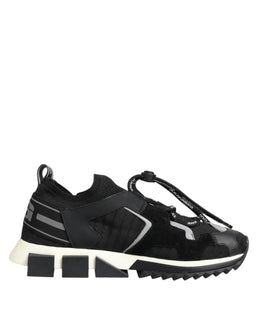 Dolce & Gabbana Black White Logo Sorrento Sneakers Shoes