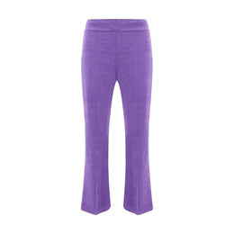 Avenue Montaigne Purple Cotton Casual Pants