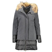 Yes Zee Grigio Polyester Women Jacket