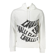 Cavalli Class White Cotton Men Sweater