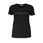 Patrizia Pepe Black Elastane T-Shirt