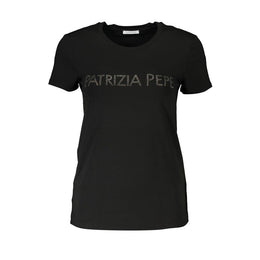 Patrizia Pepe Black Elastane T-Shirt