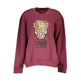 Cavalli Class Purple Cotton Sweatshirt
