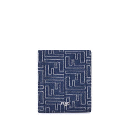 Fendi Blue Fabric Wallet