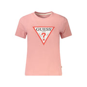 Guess Jeans Pink Cotton T-Shirt