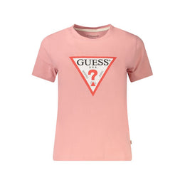 Guess Jeans Pink Cotton T-Shirt