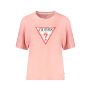 Guess Jeans Pink Cotton T-Shirt