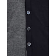 Thom Browne Multicolor Fleece Wool Cardigan