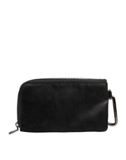 Dolce & Gabbana Black Nylon Logo Plaque Keyring Pouch Clutch Bag