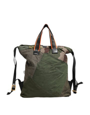 Dolce & Gabbana Military Green Patchwork Rucksack Backpack Bag