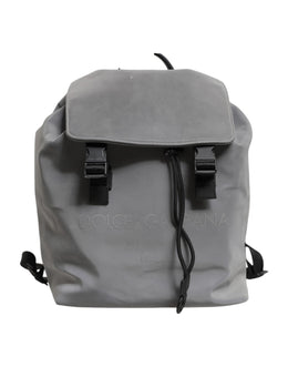 Dolce & Gabbana Gray Palermo Reflector Buckles Drawstring Backpack Bag