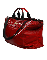 Dolce & Gabbana Red Nylon Hand Shoulder Duffel Travel Bag