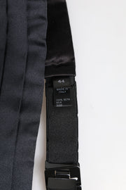Dolce & Gabbana Dark Blue 100% Silk Belt Waist Cummerbund