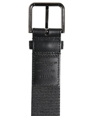 Dolce & Gabbana Green Black Polyester DG Logo Buckle Belt