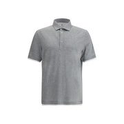 Brunello Cucinelli Gray Cotton Polo Shirt