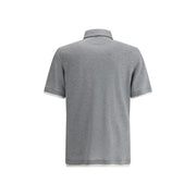 Brunello Cucinelli Gray Cotton Polo Shirt