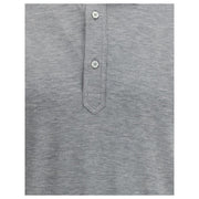 Brunello Cucinelli Gray Cotton Polo Shirt