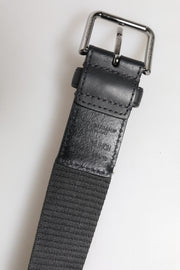 Dolce & Gabbana Green Black Polyester DG Logo Buckle Belt