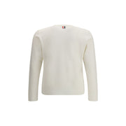 Thom Browne White Fleece Wool Sweatshirt
