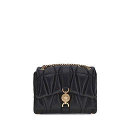 Versace Black Calf Leather Bos Taurus Shoulder Bag