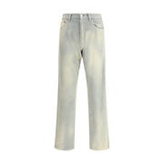 Prada Light Blue Cotton Casual Pants