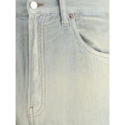 Prada Light Blue Cotton Casual Pants