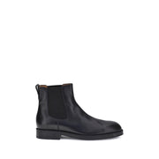 Tod's Black Calf Leather Bos Taurus Chelsea Boots