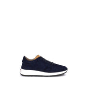 Tod's Blue Calf Leather Bos Taurus Low Top Sneakers