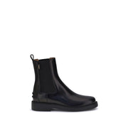 Tod's Black Calf Leather Bos Taurus Chelsea Boots