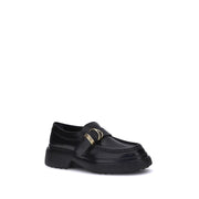Tod's Black Rubber Platform Loafers