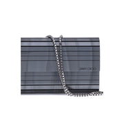 Jimmy Choo Gray Marabou Clutch Bag