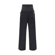 Rick Owens Black Wool Cargo Pants