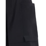 Rick Owens Black Wool Cargo Pants