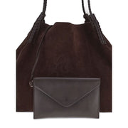Etro Brown Calf Leather Bos Taurus Shoulder Bag