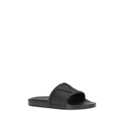 Valentino Garavani Black Rubber Flat Sandals