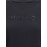 PINKO Black Cotton T-Shirt